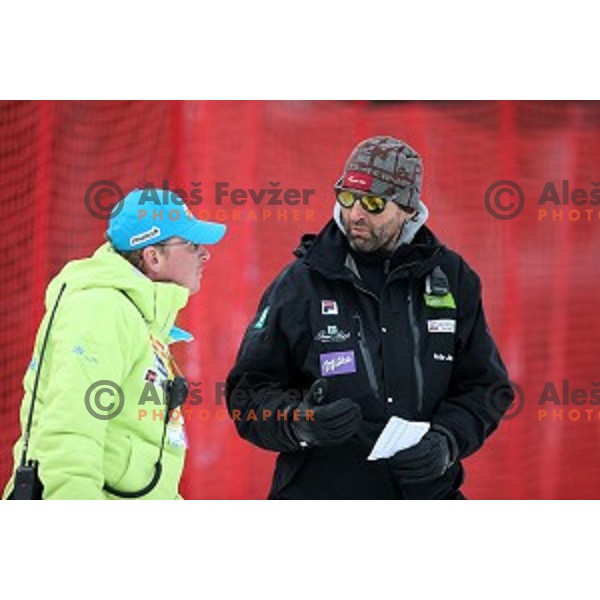 Andrea Massi at FIS Audi World Cup Alpine Skiing Slalom for 52 Golden Fox - Zlata Lisica in Maribor, Slovenia on January 31, 2016 which was cancelled due to warm temperatures