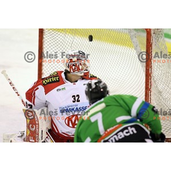 of Telemach Olimpija in action during ice-hockey match Telemach Olimpija - KAC in EBEL league 2015/2016 in Tivoli Hall, Ljubljana, Slovenia on January 31, 2016