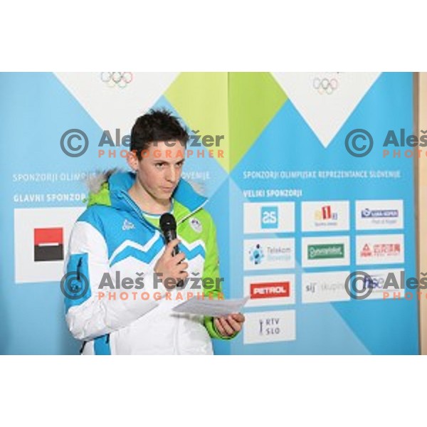 Bor Pavlovcic of Slovenia team for MOI Lillehammer - Youth Olympic games Norway 2016 at official presentation in Bled, Slovenia on February 4, 2016