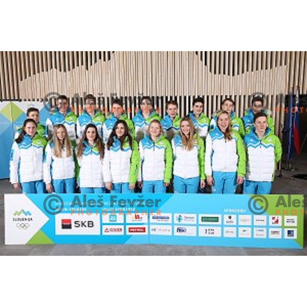 Slovenia team for MOI Lillehammer - Youth Olympic games Norway 2016 at official presentation in Bled, Slovenia on February 4, 2016