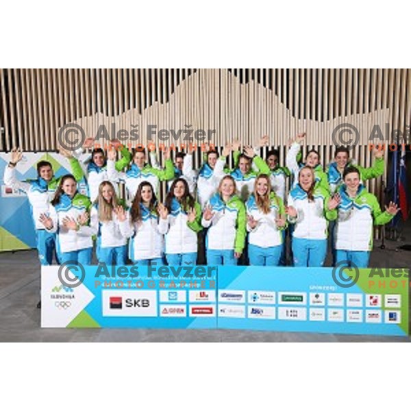 Slovenia team for MOI Lillehammer - Youth Olympic games Norway 2016 at official presentation in Bled, Slovenia on February 4, 2016