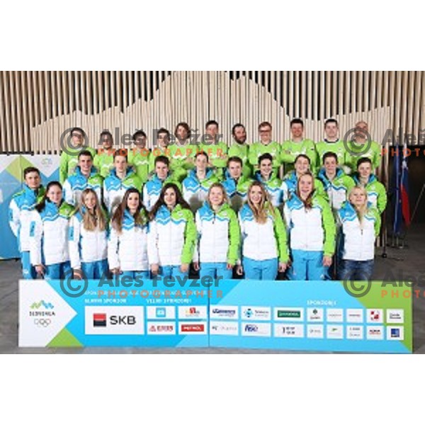 Slovenia team for MOI Lillehammer - Youth Olympic games Norway 2016 at official presentation in Bled, Slovenia on February 4, 2016