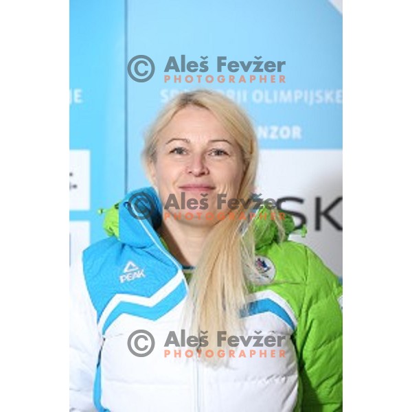 JOvan Kastelic Nina of Slovenia team for MOI Lillehammer - Youth Olympic games Norway 2016 at official presentation in Bled, Slovenia on February 4, 2016