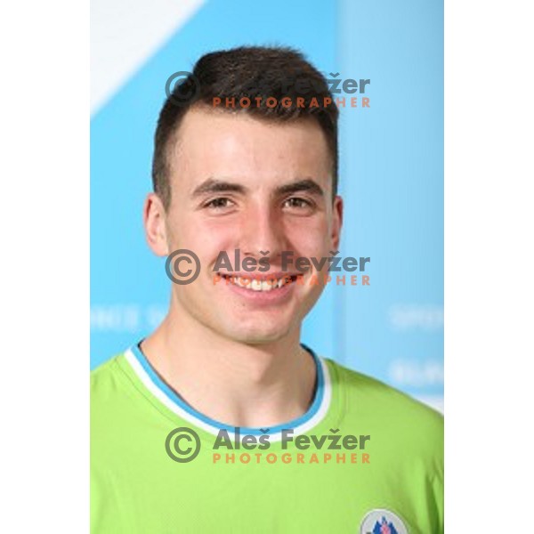 Anze Cufar of Slovenia team for MOI Lillehammer - Youth Olympic games Norway 2016 at official presentation in Bled, Slovenia on February 4, 2016