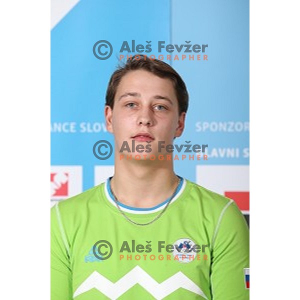 Luka Stros of Slovenia team for MOI Lillehammer - Youth Olympic games Norway 2016 at official presentation in Bled, Slovenia on February 4, 2016