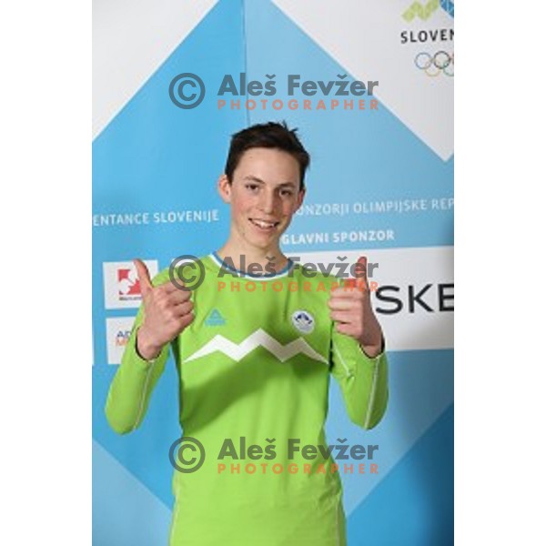 Bor Pavlovcic of Slovenia team for MOI Lillehammer - Youth Olympic games Norway 2016 at official presentation in Bled, Slovenia on February 4, 2016