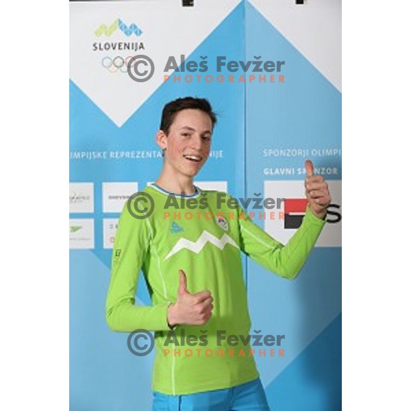 Bor Pavlovcic of Slovenia team for MOI Lillehammer - Youth Olympic games Norway 2016 at official presentation in Bled, Slovenia on February 4, 2016