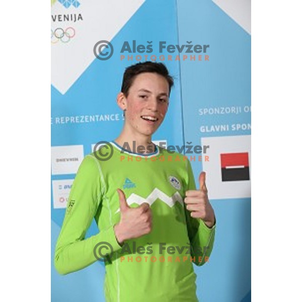 Bor Pavlovcic of Slovenia team for MOI Lillehammer - Youth Olympic games Norway 2016 at official presentation in Bled, Slovenia on February 4, 2016