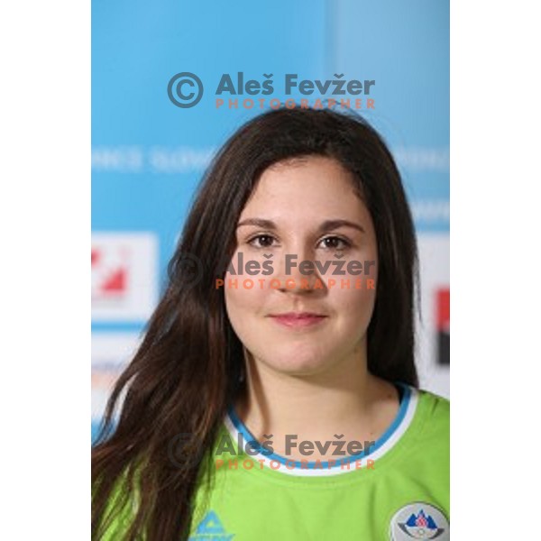Eva kralj of Slovenia team for MOI Lillehammer - Youth Olympic games Norway 2016 at official presentation in Bled, Slovenia on February 4, 2016