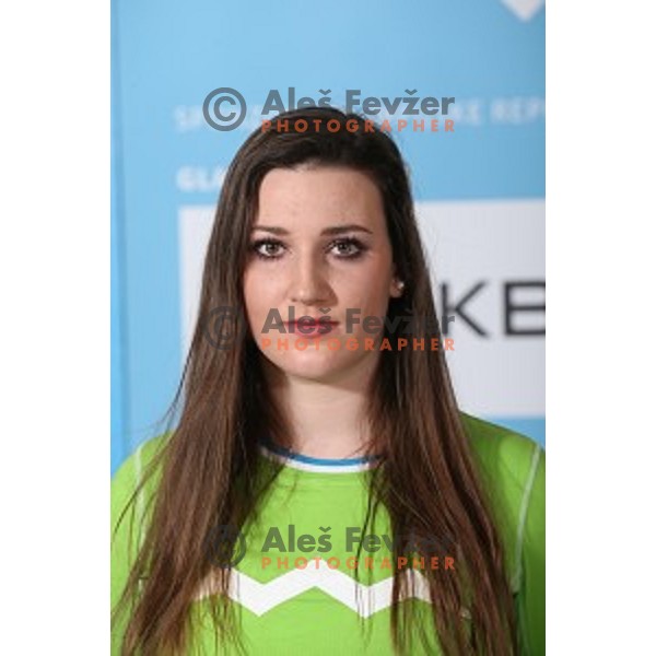 Kaja Verdnik of Slovenia team for MOI Lillehammer - Youth Olympic games Norway 2016 at official presentation in Bled, Slovenia on February 4, 2016
