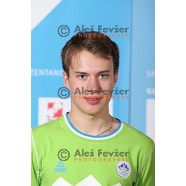 Vid vrhovnik of Slovenia team for MOI Lillehammer - Youth Olympic games Norway 2016 at official presentation in Bled, Slovenia on February 4, 2016