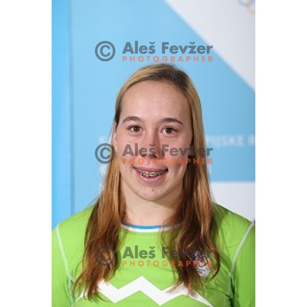 Nina klemencic of Slovenia team for MOI Lillehammer - Youth Olympic games Norway 2016 at official presentation in Bled, Slovenia on February 4, 2016