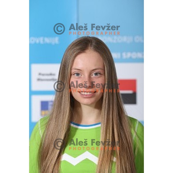 Anja mandeljc of Slovenia team for MOI Lillehammer - Youth Olympic games Norway 2016 at official presentation in Bled, Slovenia on February 4, 2016