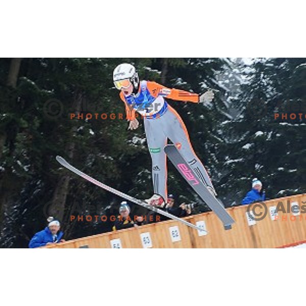 Nika Kriznar (SLO) at FIS Ski jumping Ladies World Cup in Ljubno, Slovenia on February 13, 2016