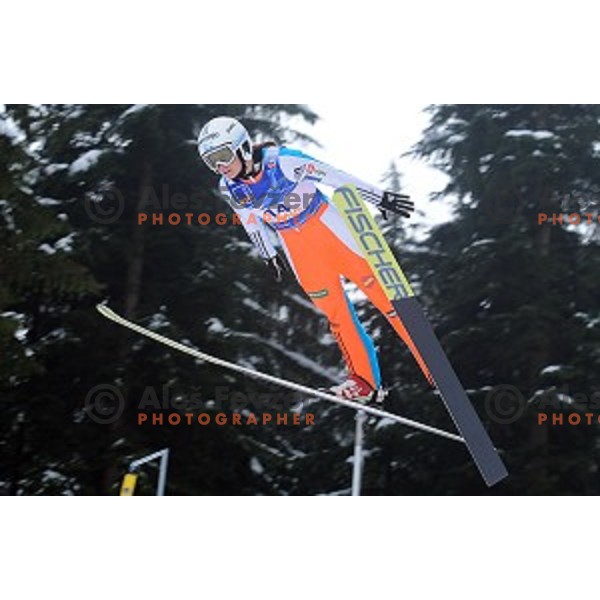 Eva Logar (SLO) at FIS Ski jumping Ladies World Cup in Ljubno, Slovenia on February 13, 2016