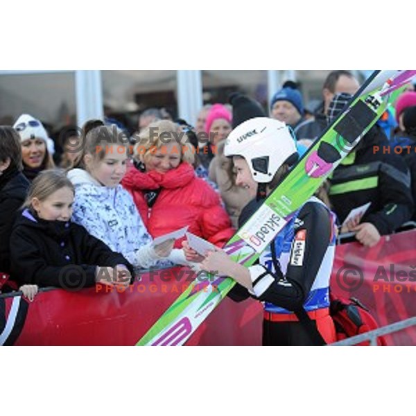 FIS Ski jumping Ladies World Cup in Ljubno, Slovenia on February 13, 2016