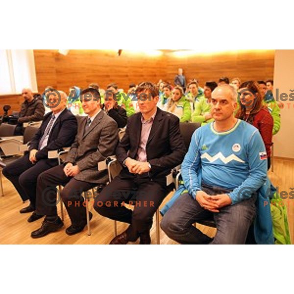Slovenia team for MOI Lillehammer - Youth Olympic games Norway 2016 at arrival back to Ljubljana Airport on February 22, 2016