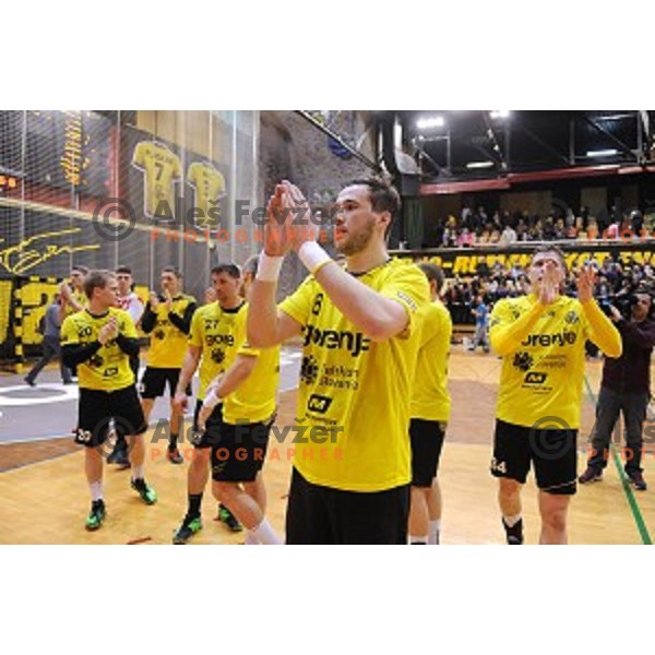 Senjamin Buric after 1.NLB leasing liga handball match Gorenje Velenje- Celje Pivovarna Lasko in Red Hall, Velenje, Slovenia on February 24, 2016