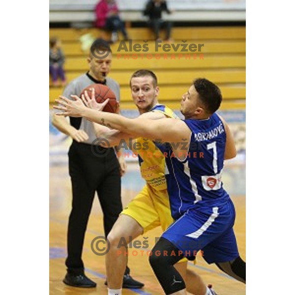 Nejc Martincic in action during Telemach league basketball match between Sencur GGD and LTH Castings in Sencur Sports Hall, Slovenia on February 27, 2016