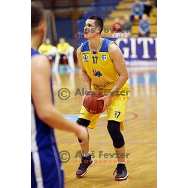 Jan Span in action during Telemach league basketball match between Sencur GGD and LTH Castings in Sencur Sports Hall, Slovenia on February 27, 2016