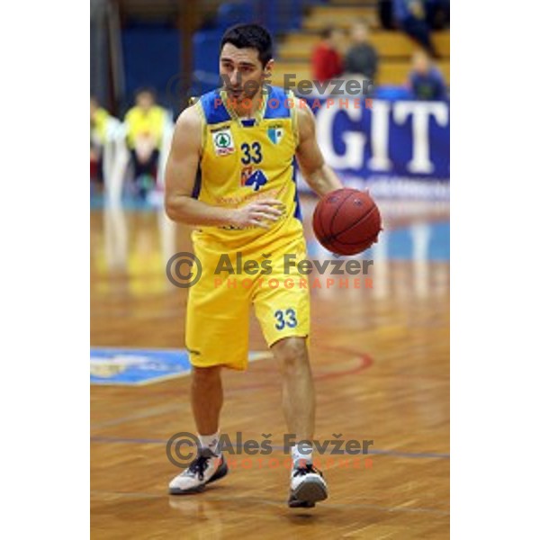 Anel Blazevic in action during Telemach league basketball match between Sencur GGD and LTH Castings in Sencur Sports Hall, Slovenia on February 27, 2016