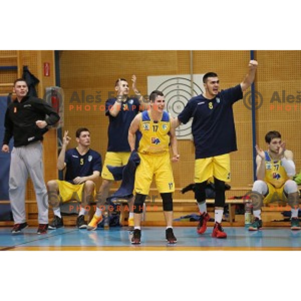 Jan Span in action during Telemach league basketball match between Sencur GGD and LTH Castings in Sencur Sports Hall, Slovenia on February 27, 2016