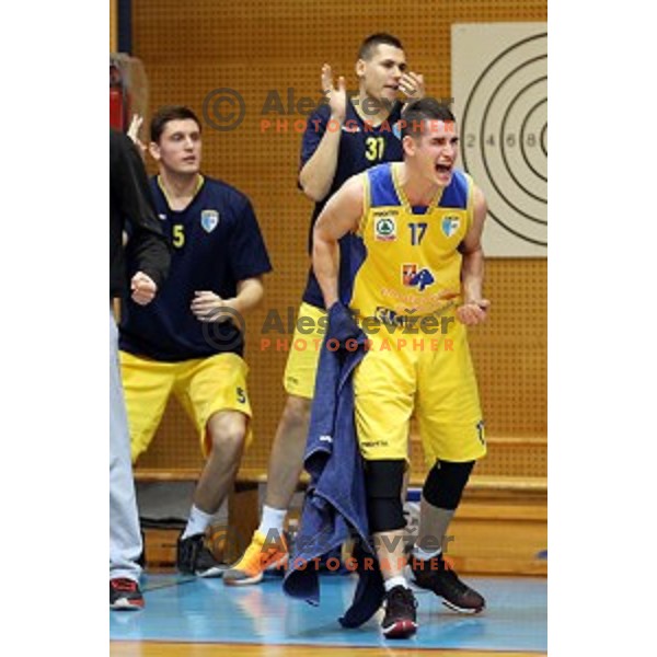 Jan Span in action during Telemach league basketball match between Sencur GGD and LTH Castings in Sencur Sports Hall, Slovenia on February 27, 2016