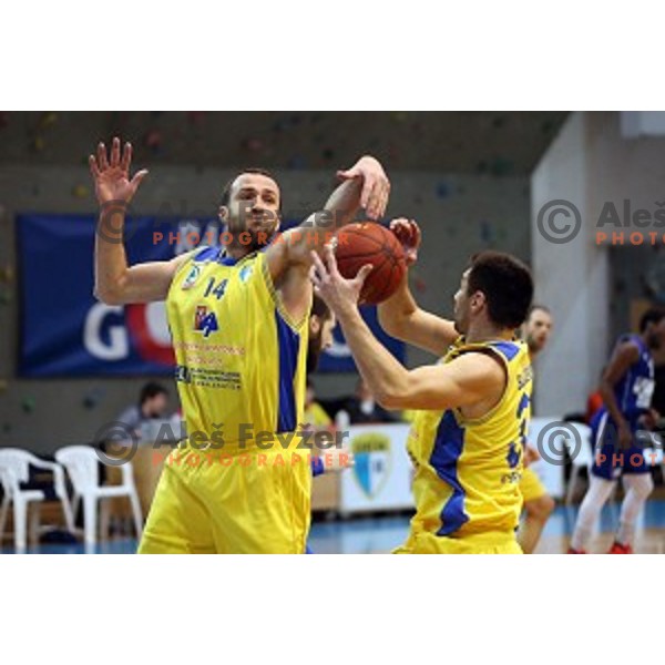 Jure Erzen of Sencur GGD in action during Telemach league basketball match between Sencur GGD and LTH Castings in Sencur Sports Hall, Slovenia on February 27, 2016