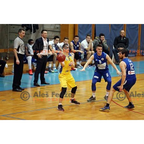 Jan Span in action during Telemach league basketball match between Sencur GGD and LTH Castings in Sencur Sports Hall, Slovenia on February 27, 2016