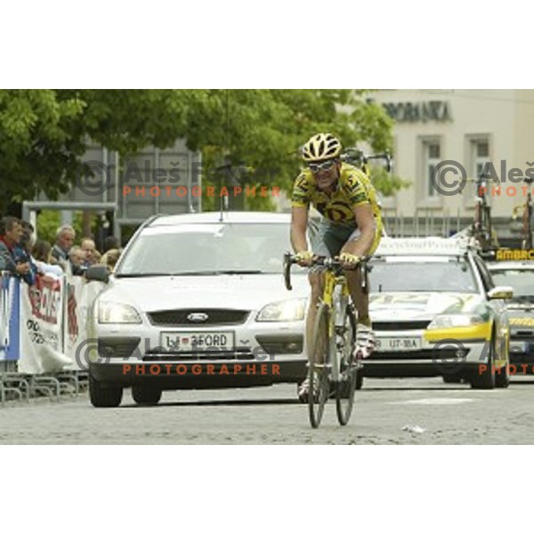 Martin Hvastja of Perutnina Ptuj, winner of professional cycling race Grand Prix of Kranj- Filip Majcen Memorial in Kranj, Slovenia on June 5, 2005