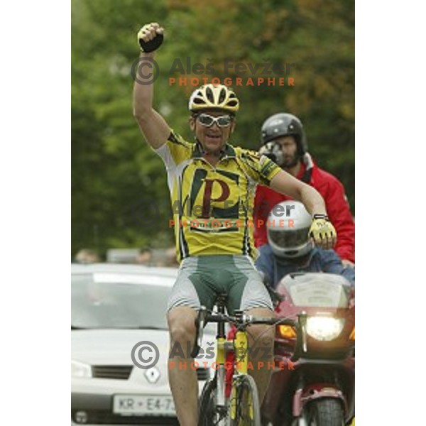 Martin Hvastja of Perutnina Ptuj, winner of professional cycling race Grand Prix of Kranj- Filip Majcen Memorial in Kranj, Slovenia on June 5, 2005