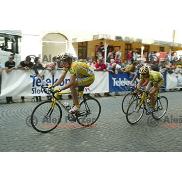Martin Hvastja of perutnina Ptuj at last stage with finish in Novo mesto, Tour de Slovenie -professional cycling race, Slovenia on June 12, 2005