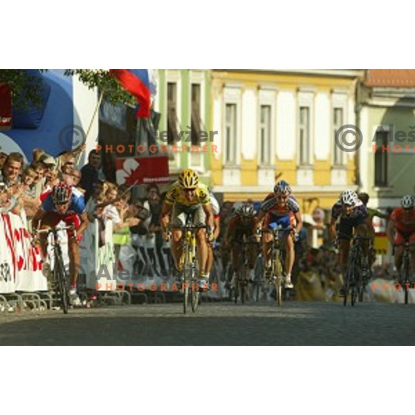 Bostjan Mervar of perutnina Ptuj, winner of last stage with finish in Novo mesto, Tour de Slovenie -professional cycling race, Slovenia on June 12, 2005