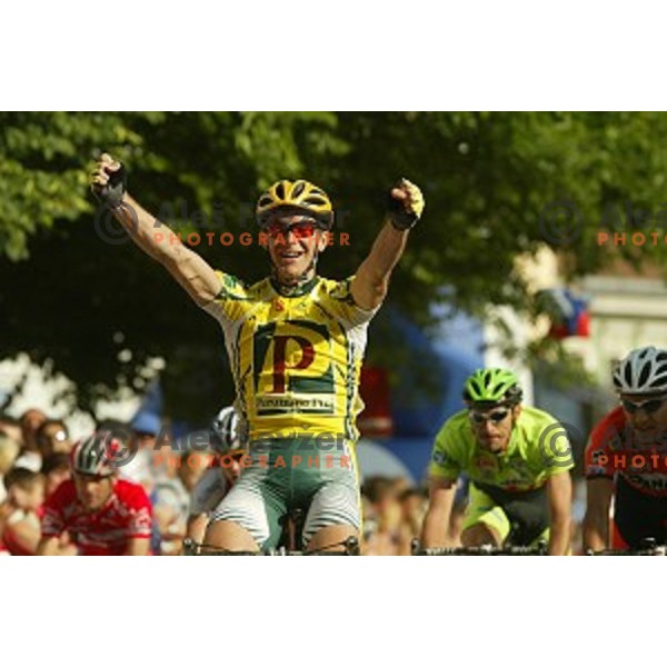 last stage with finish in Novo mesto, Tour de Slovenie -professional cycling race, Slovenia on June 12, 2005