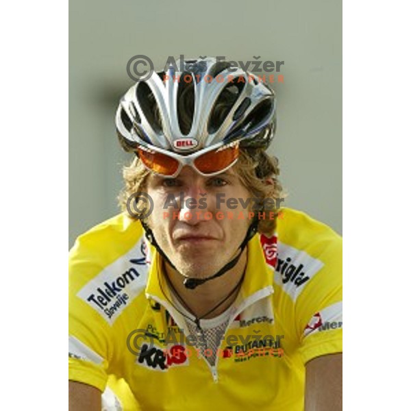 Przemysław Niemiec, winner of Tour de Slovenie -professional cycling race, Slovenia on June 12, 2005