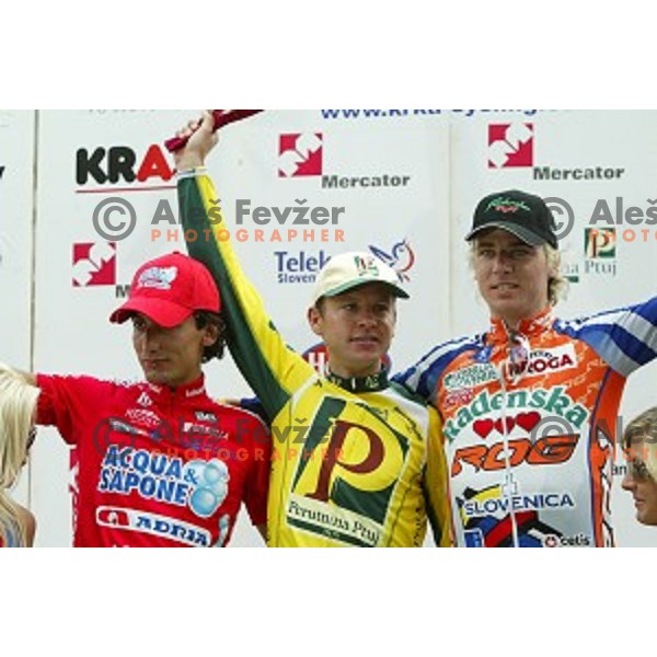Bostjan Mervar of perutnina Ptuj, winner of last stage with finish in Novo mesto, Tour de Slovenie -professional cycling race, Slovenia on June 12, 2005