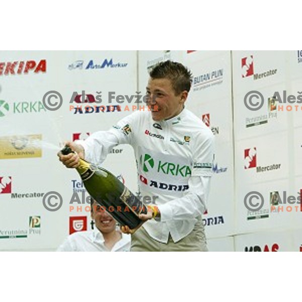 Jani Brajkovic of Krka Adria mobilat last stage with finish in Novo mesto, Tour de Slovenie -professional cycling race, Slovenia on June 12, 2005