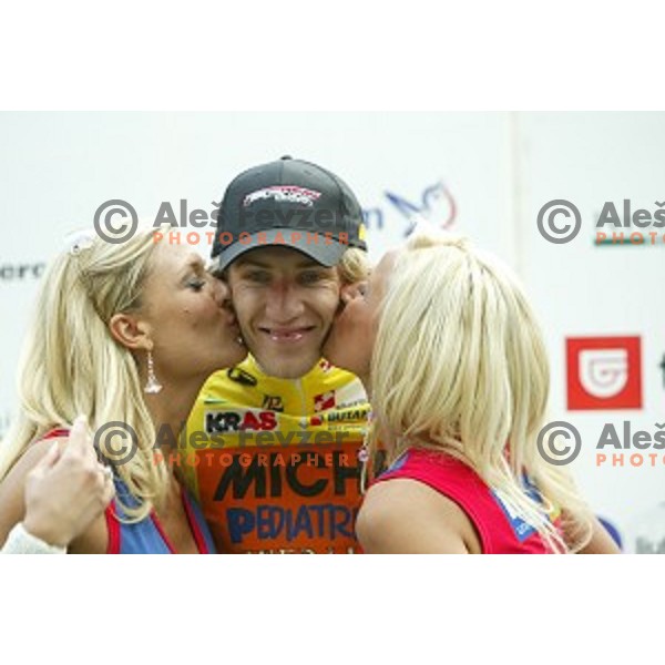 Przemysław Niemiec, winner of Tour de Slovenie -professional cycling race, Slovenia on June 12, 2005