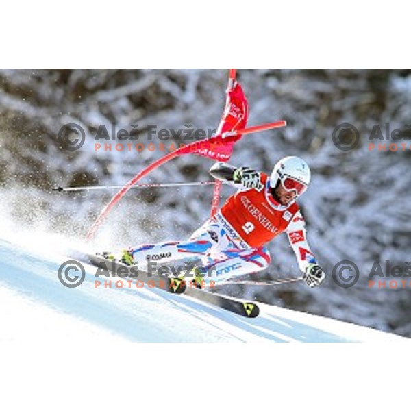 Thomas Fanara (FRA) skiing in first run of AUDI FIS Ski World Cup Giant Slalom in Kranjska gora, Slovenia on March 4, 2016