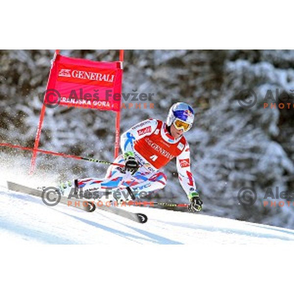 Alexis Pinturault (FRA) skiing in first run of AUDI FIS Ski World Cup Giant Slalom in Kranjska gora, Slovenia on March 4, 2016