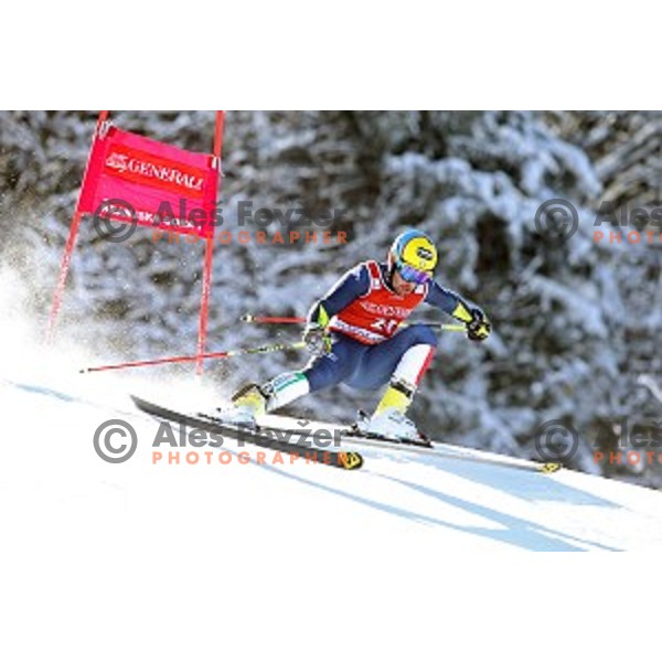 Luca De Aliprandini (ITA) skiing in first run of AUDI FIS Ski World Cup Giant Slalom in Kranjska gora, Slovenia on March 4, 2016