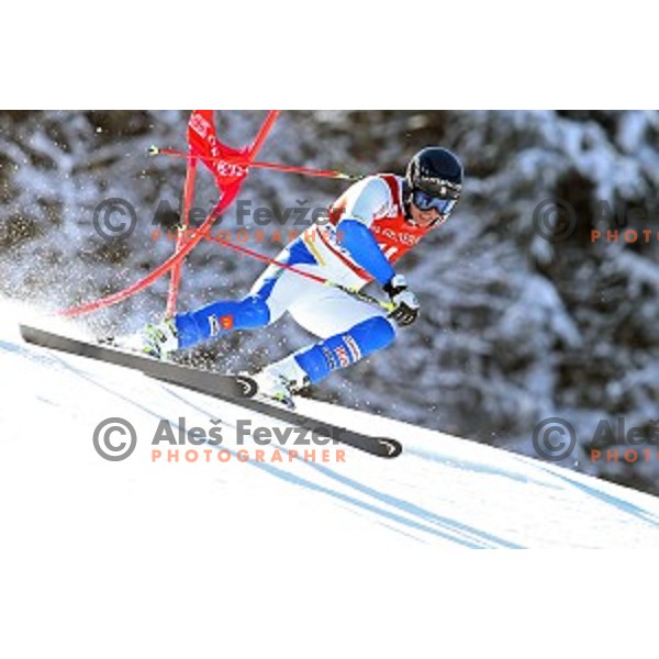 Andre Myhrer (SWE) skiing in first run of AUDI FIS Ski World Cup Giant Slalom in Kranjska gora, Slovenia on March 4, 2016