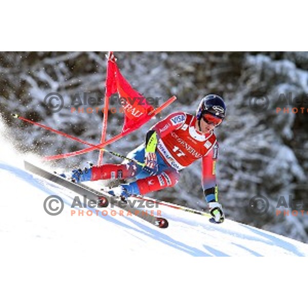 Tim Jitloff (USA) skiing in first run of AUDI FIS Ski World Cup Giant Slalom in Kranjska gora, Slovenia on March 4, 2016