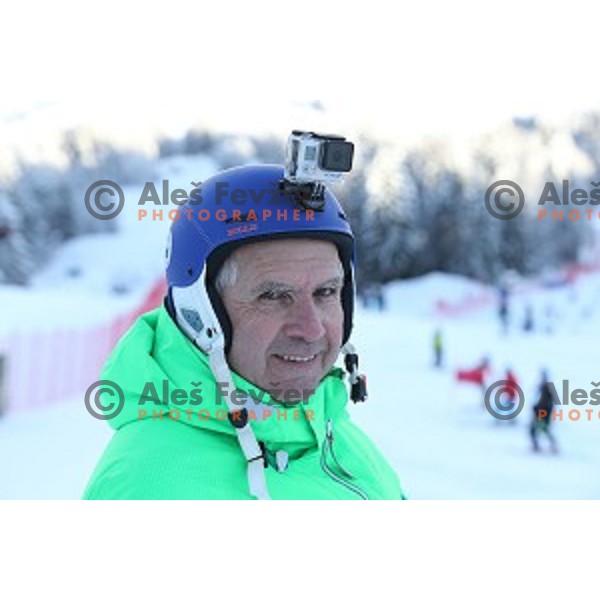 Srecko Medven at Course preparation before racers inspection at AUDI FIS Ski World Cup Giant Slalom in Kranjska gora, Slovenia on March 4, 2016