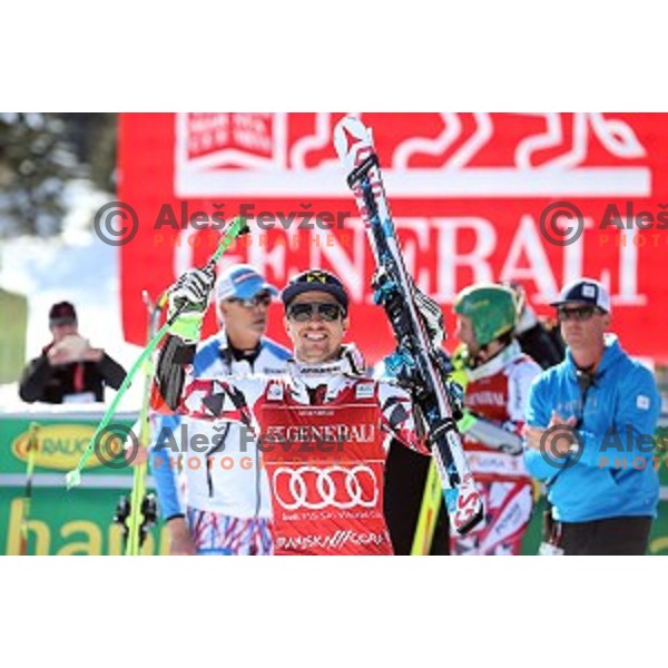 Marcel Hirscher (AUT) third placed at AUDI FIS Ski World Cup Giant Slalom in Kranjska gora, Slovenia on March 4, 2016