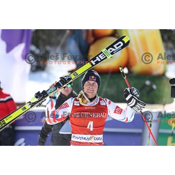 winner Alexis Pinturault (FRA) at AUDI FIS Ski World Cup Giant Slalom in Kranjska gora, Slovenia on March 4, 2016
