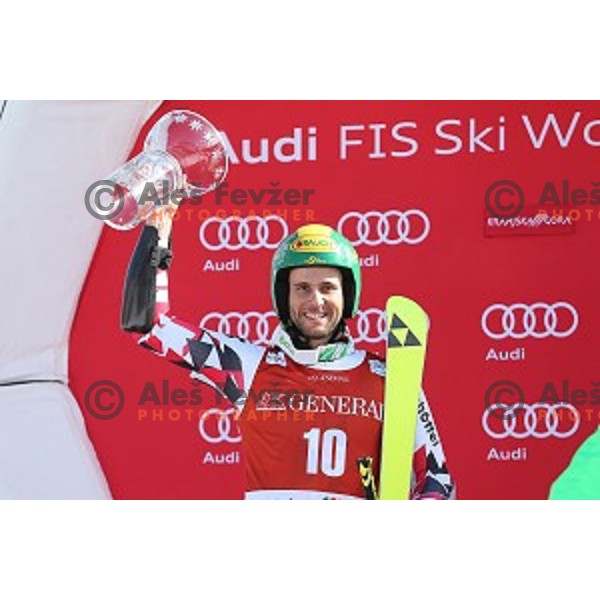 Philipp Schoerghofer (AUT) second placed at AUDI FIS Ski World Cup Giant Slalom in Kranjska gora, Slovenia on March 4, 2016
