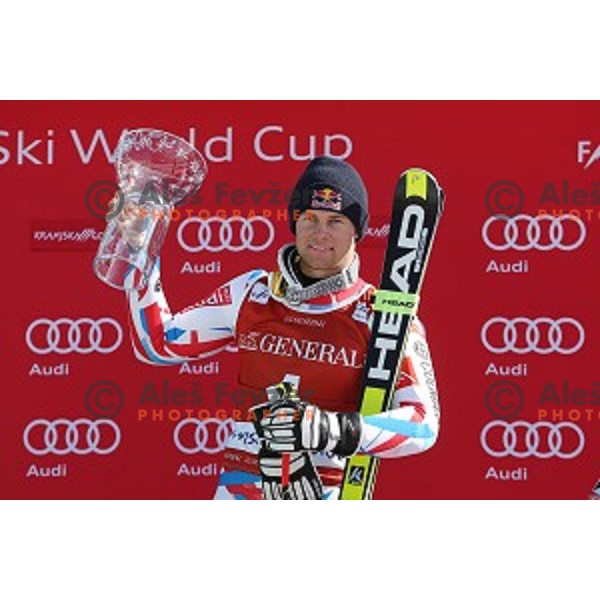 winner Alexis Pinturault (FRA) at AUDI FIS Ski World Cup Giant Slalom in Kranjska gora, Slovenia on March 4, 2016