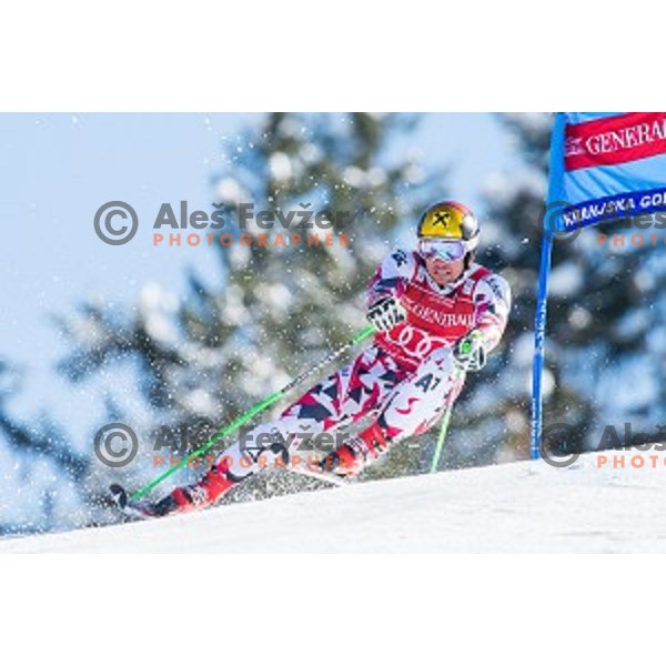 Marcel Hirscher (AUT) third placed at AUDI FIS Ski World Cup Giant Slalom in Kranjska gora, Slovenia on March 4, 2016