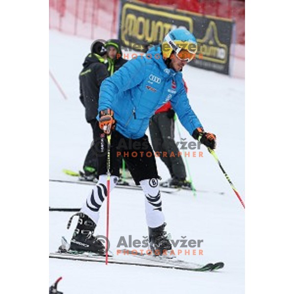 Course inspection before AUDI FIS Ski World Cup Giant Slalom for 55.Vitranc Cup in Kranjska gora, Slovenia on March 5, 2016